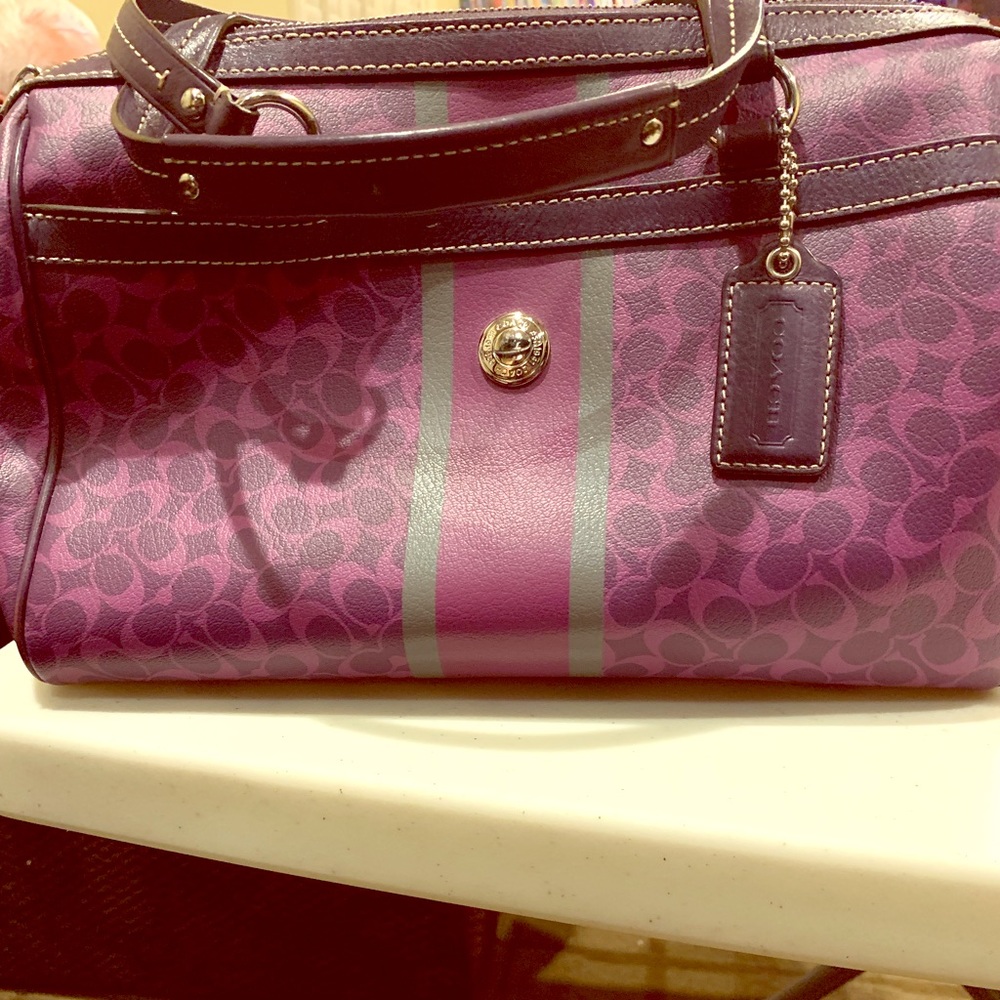 Purple Coach bag! Never used!